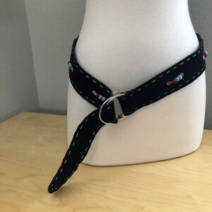 Hand Crafted Beaded Suede Leather Belt - Coastal Cowgirl